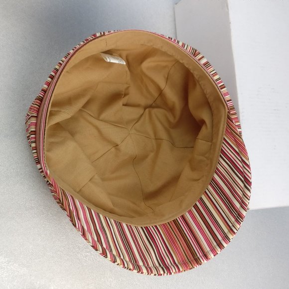 Flawless Funky Striped English country bonnet Villager hat. Boho - Picture 7 of 9